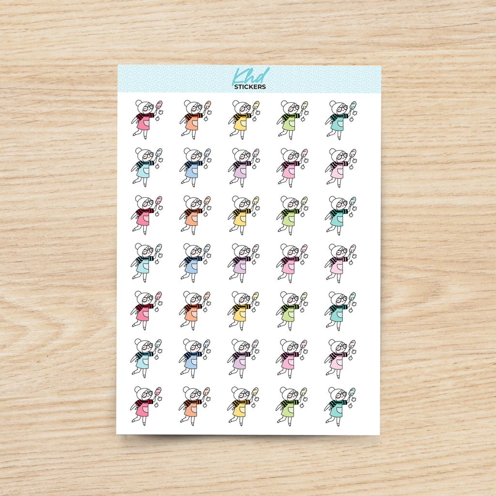 Planner Girl Leona Feather Dusting Stickers
