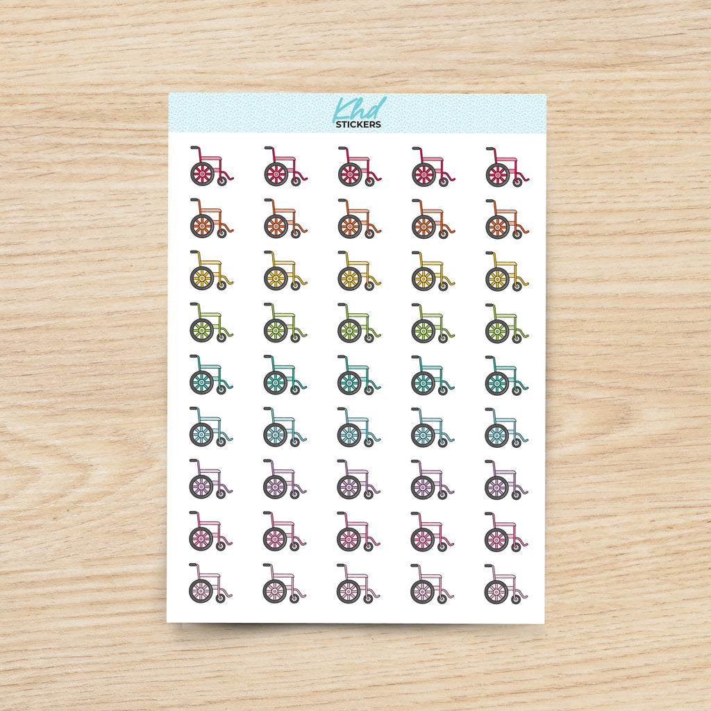 Wheelchair Icons Stickers
