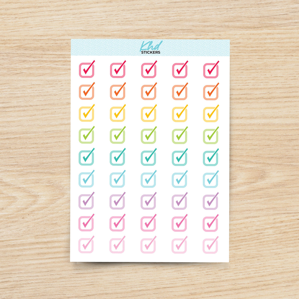 Tick Boxes Planner Stickers