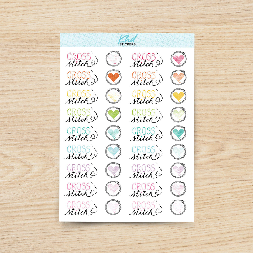 Cross Stitch Embroidery Planner Stickers