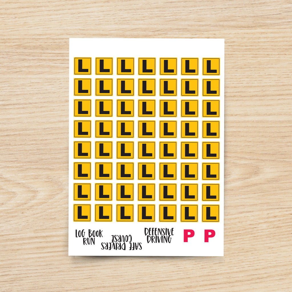 L Plate Stickers