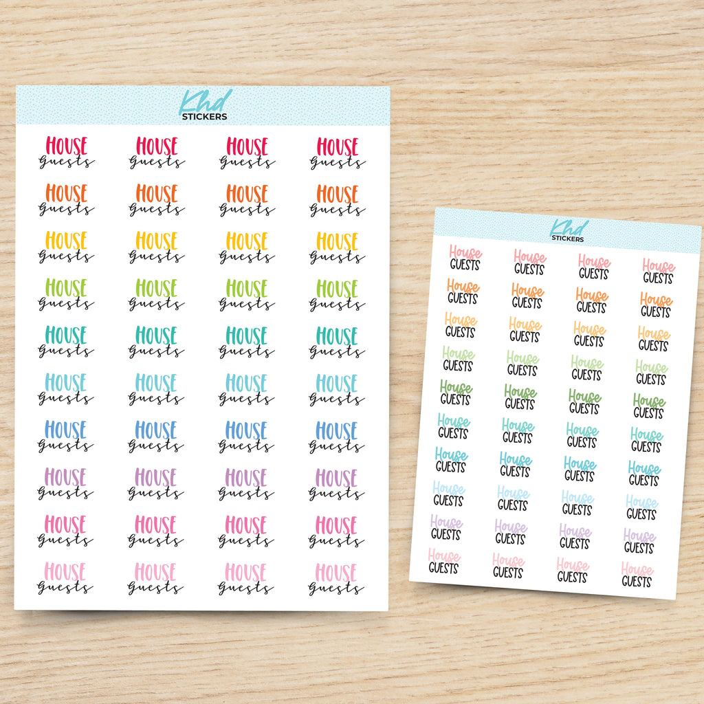 House Guests Planner Stickers