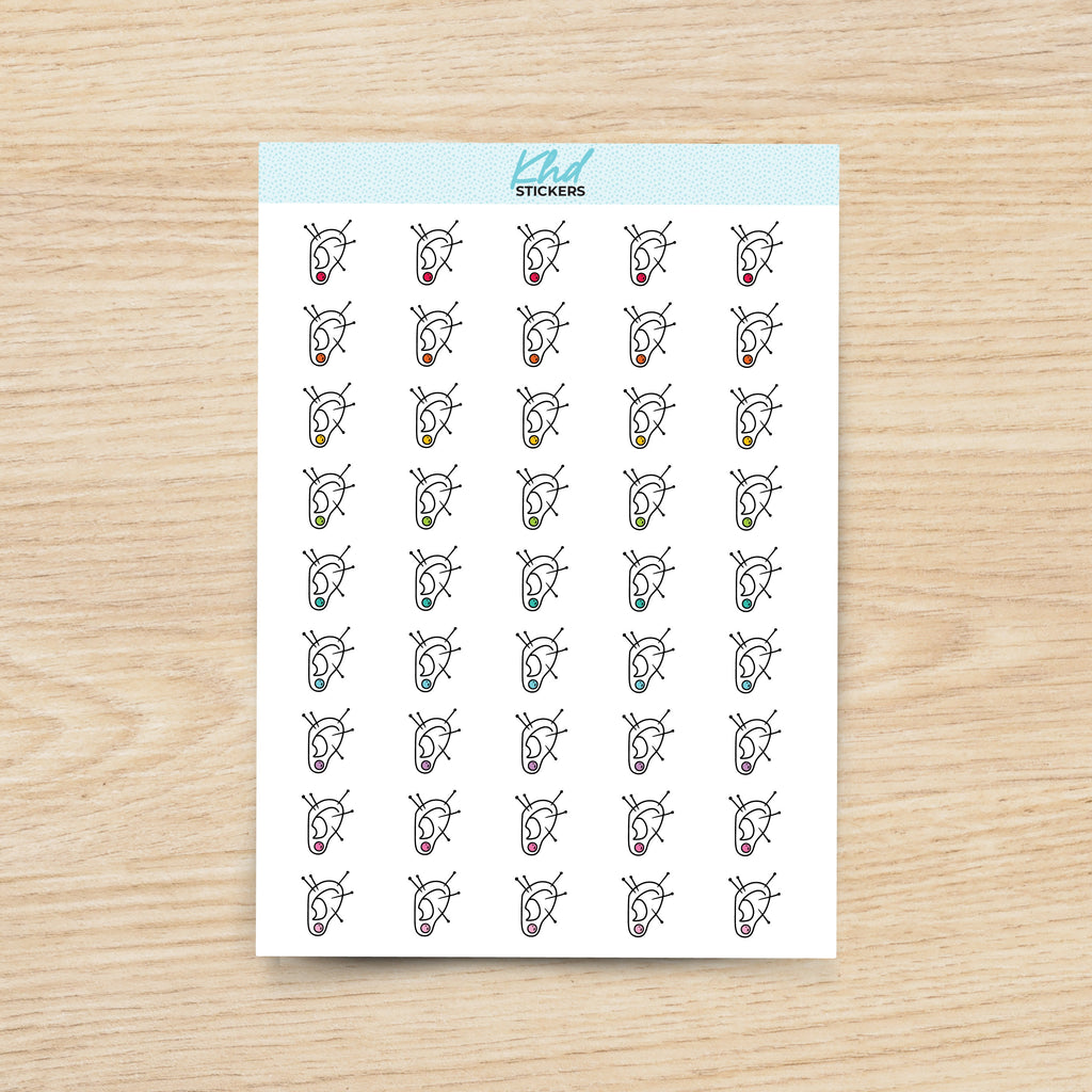 Ear Acupuncture Planner Stickers