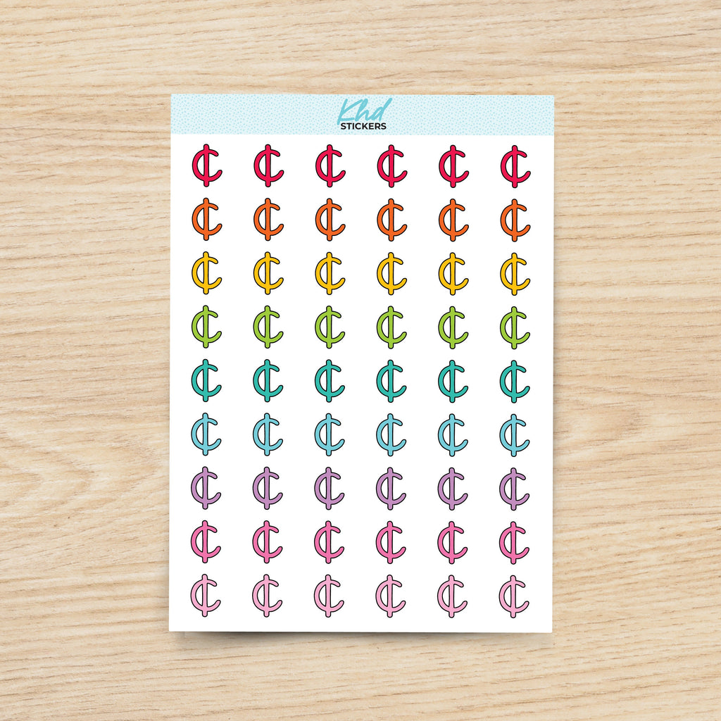 Cents Coins Icon Stickers