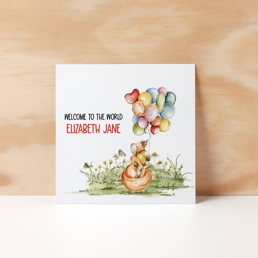 Personalised Welcome To The World, New Baby Greeting Card, Customised - New Born Cards - Greeting Cards