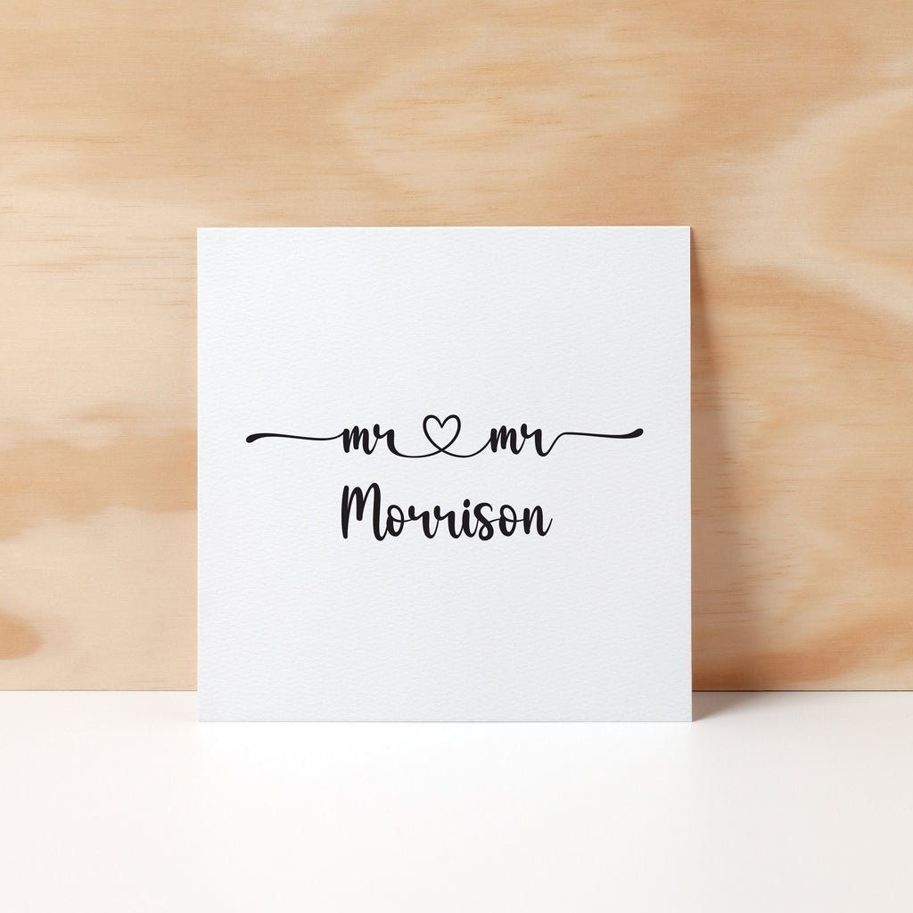 Personalised Wedding Greeting Card, Black & White Typography, Customised - Wedding Cards - Wedding Cards