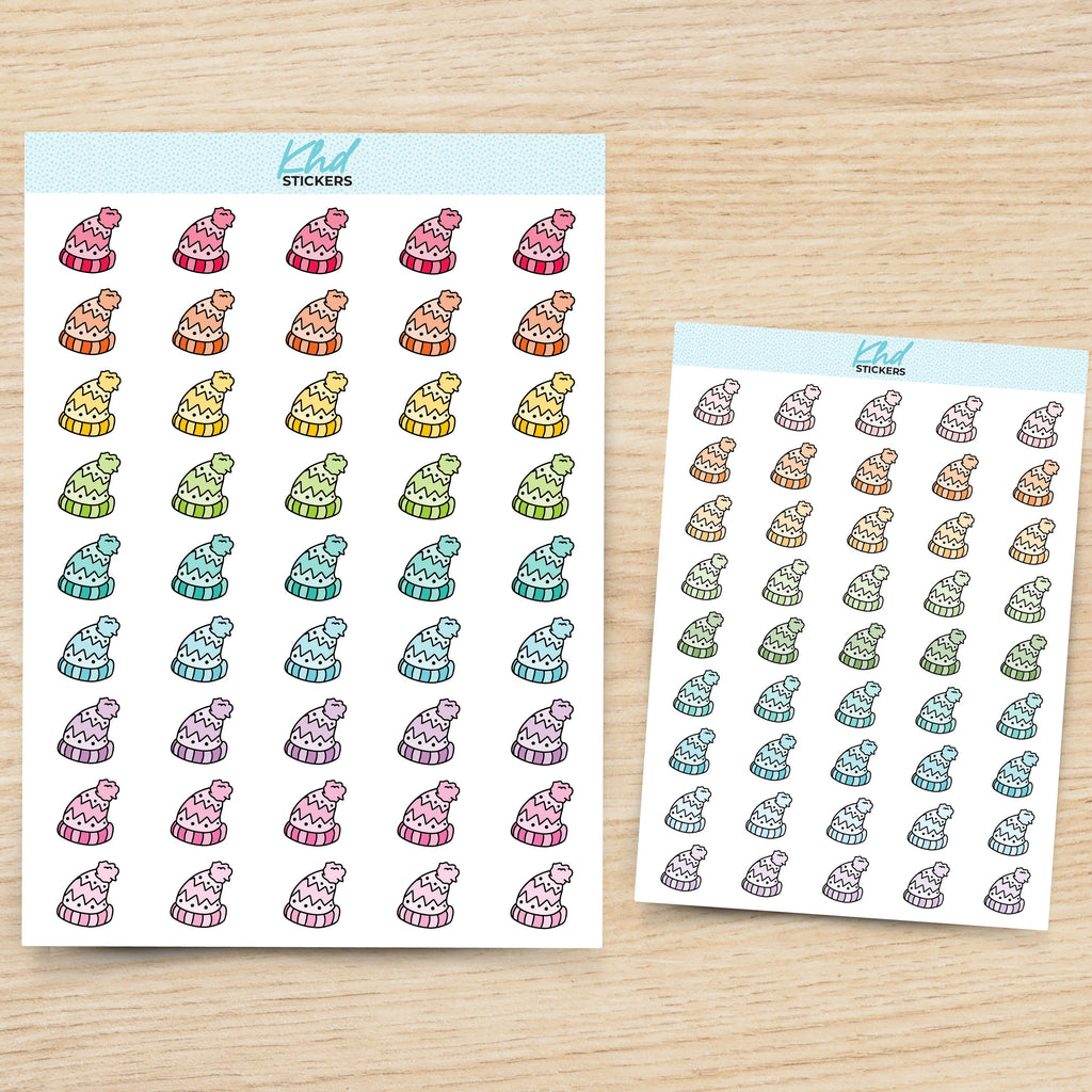 Beanie Icons Planner Stickers, with over 30 colours and 2 sizes. Removable Vinyl Stickers.
