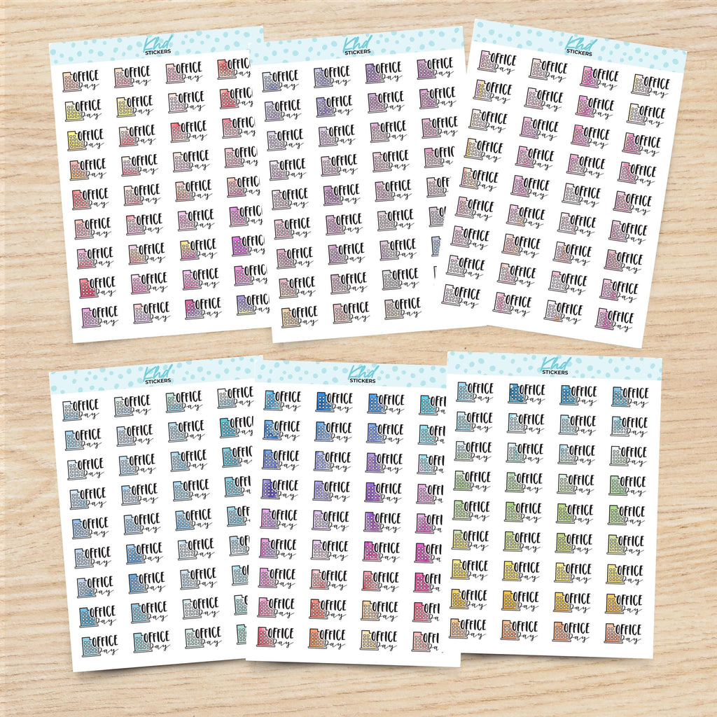 Watercolour Office Day Planner Stickers, Watercolour Collection, Removable