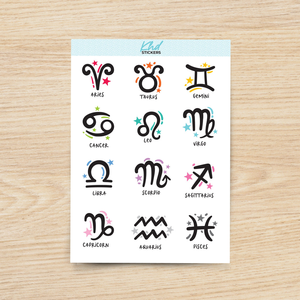 Star Sign Planner Stickers