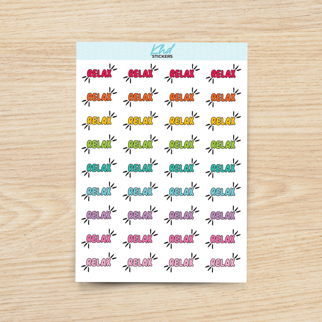 Relax Planner Stickers