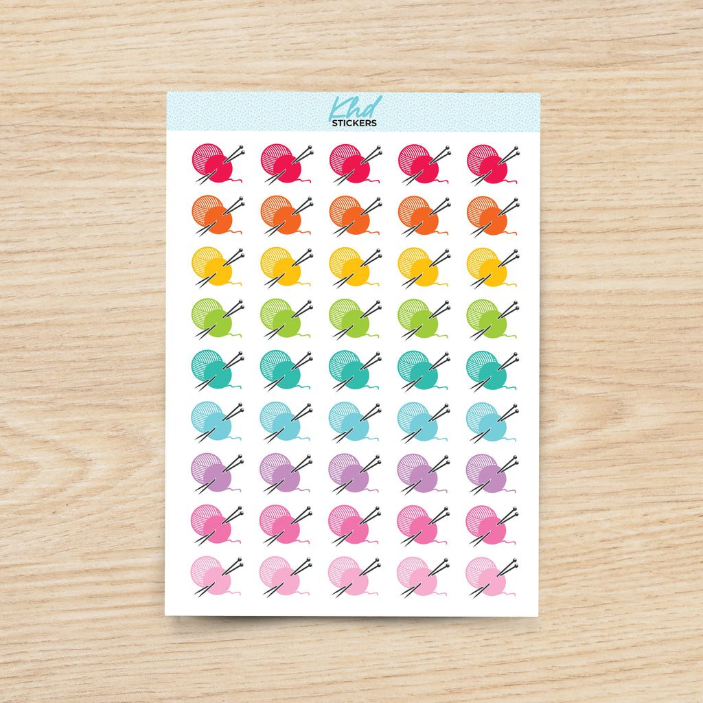 Knitting Icons Stickers