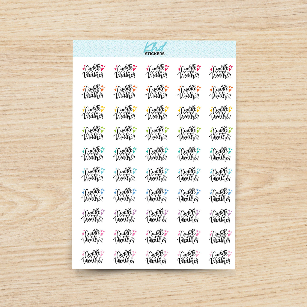 Cuddle Weather Planner Stickers