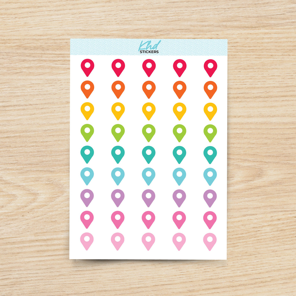 Map Pin Stickers