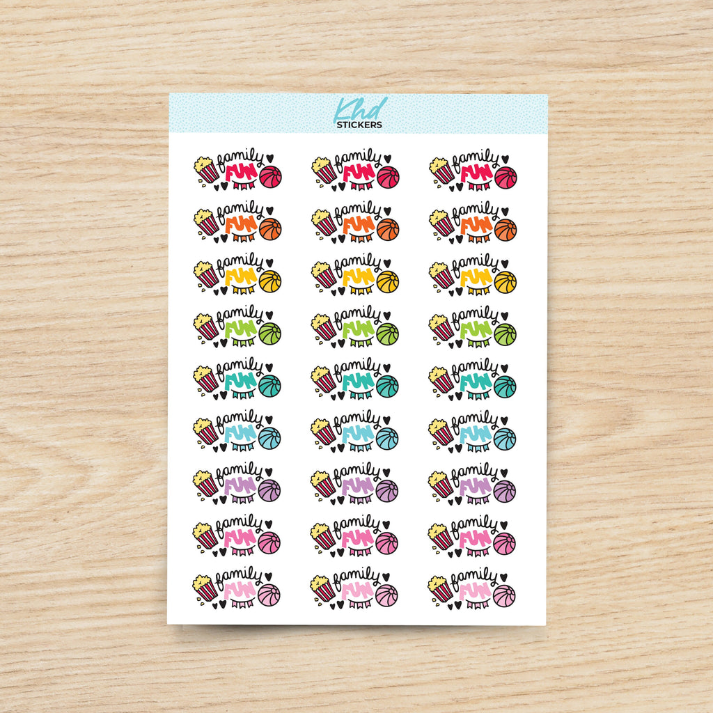 Family Fun Planner Stickers
