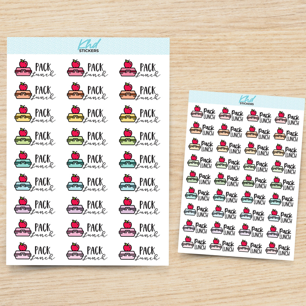 Pack Lunch Stickers