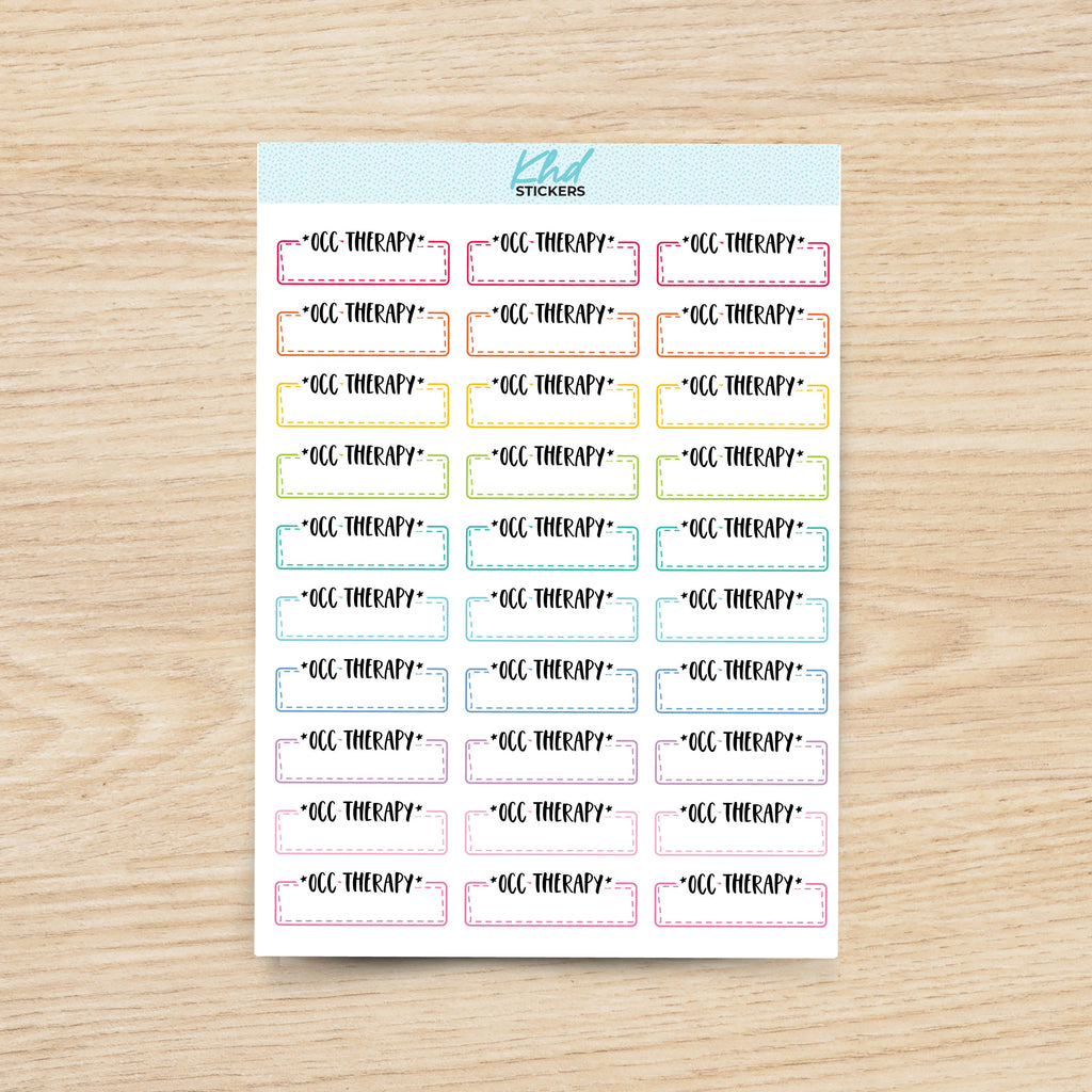 Occupational Therapy Boxes Stickers