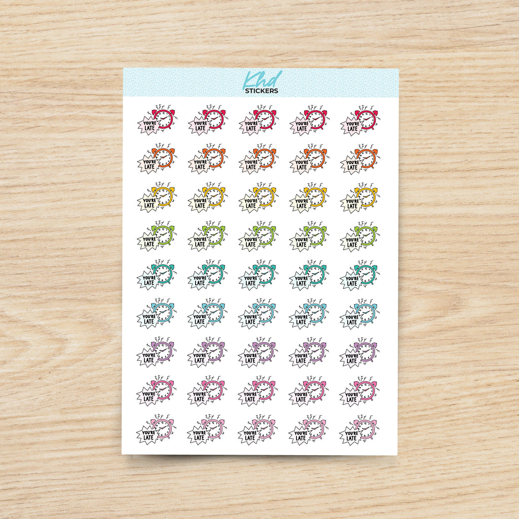 You're Late! Planner Stickers