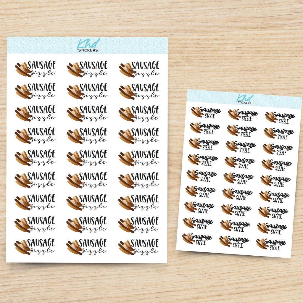 Sausage Sizzle Stickers