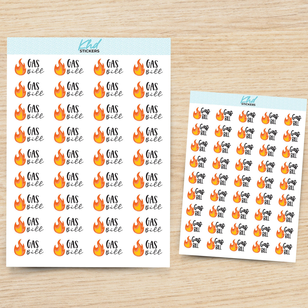 Gas Bill Stickers