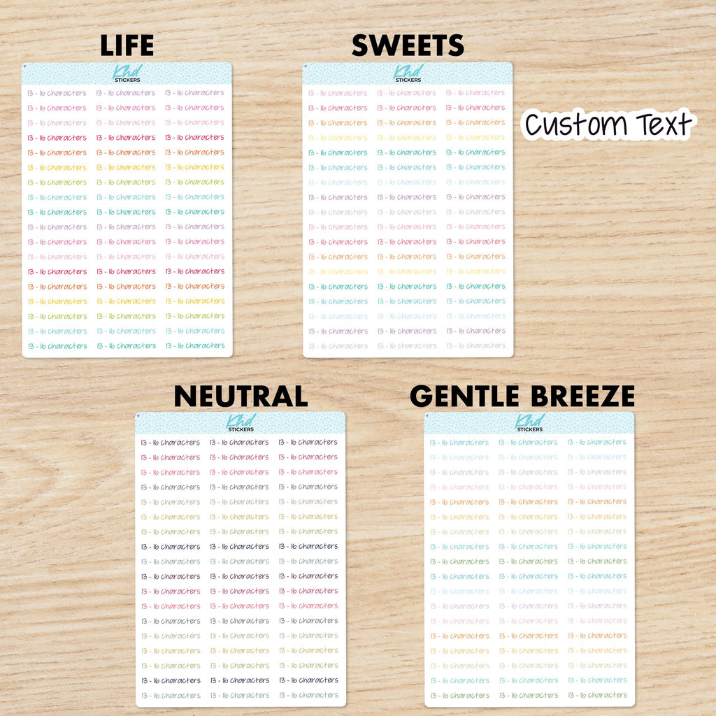 Design Your Own Script Planner Stickers