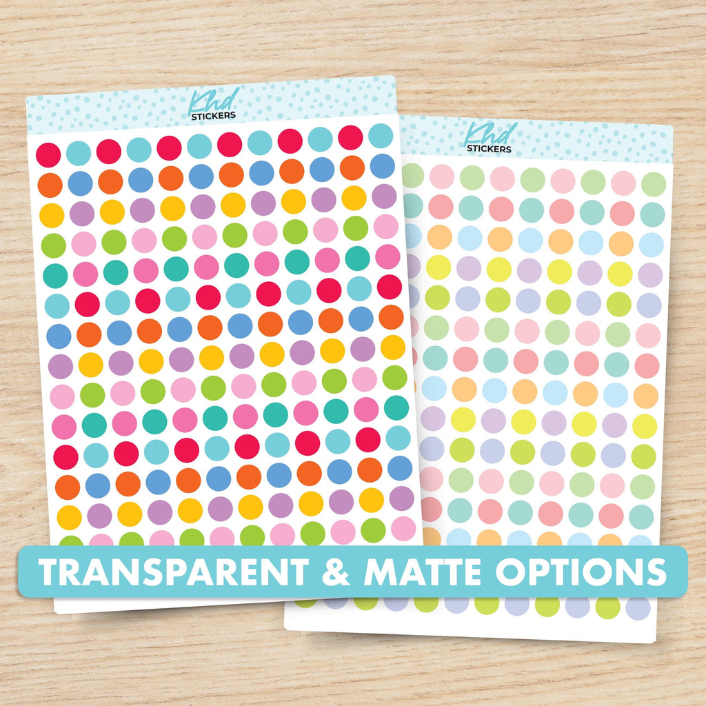 Medium TRANSPARENT Dot Stickers