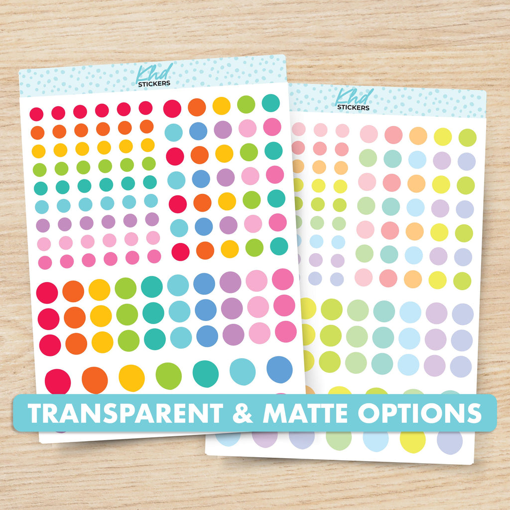 TRANSPARENT Dot Stickers Sampler