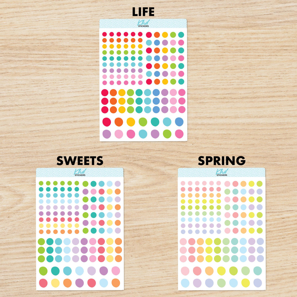 TRANSPARENT Dot Stickers Sampler