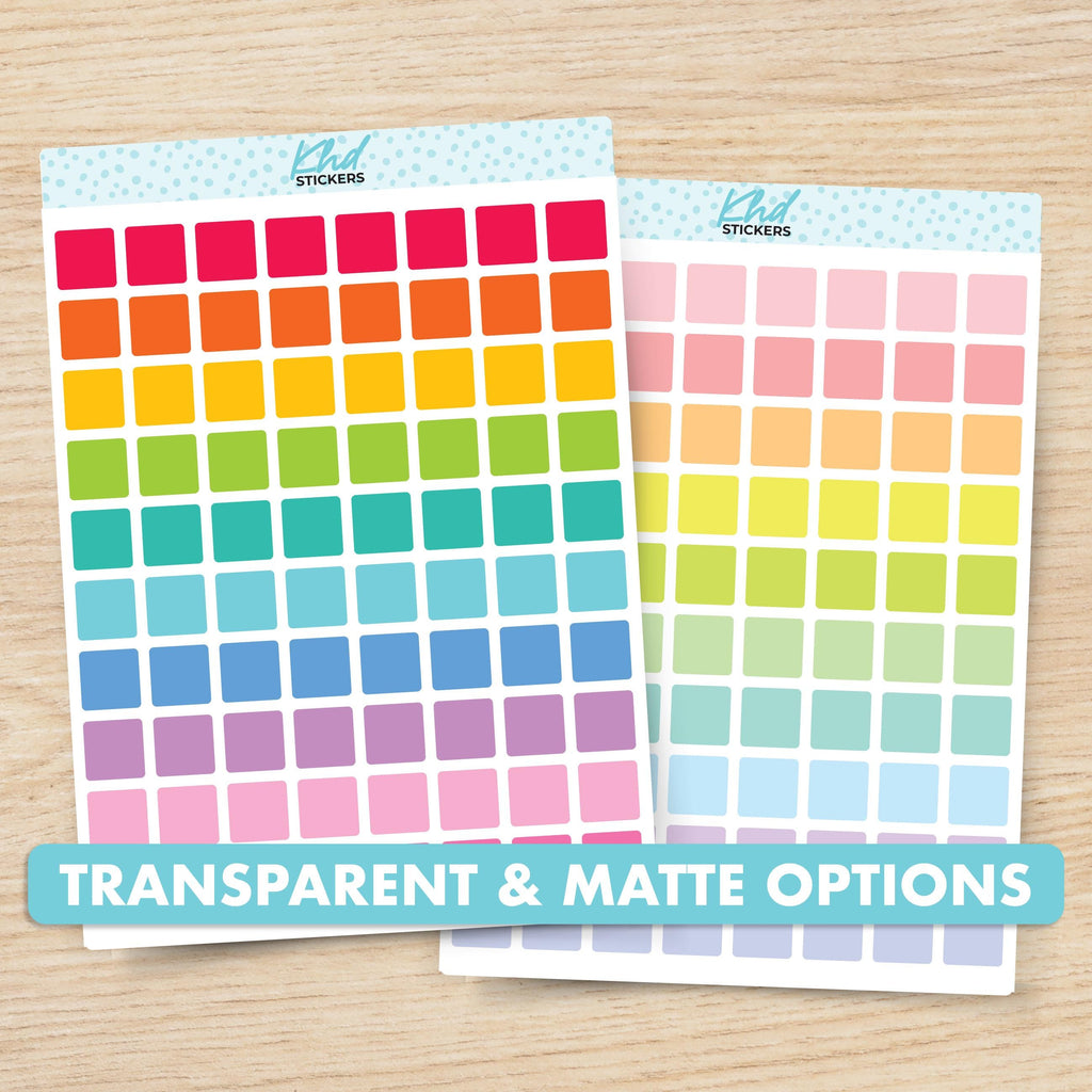 Large TRANSPARENT Square Stickers