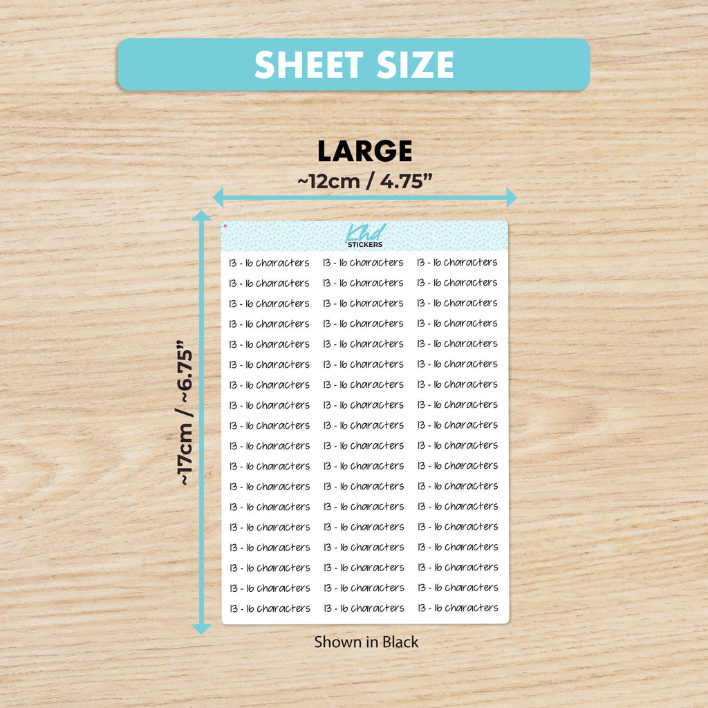 Design Your Own Script Planner Stickers