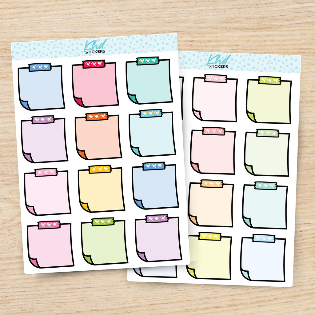 Sticky Note Squares Appointment Stickers