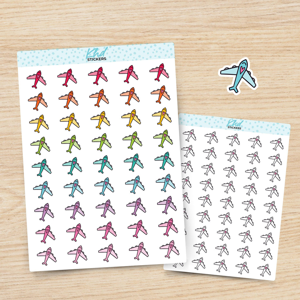 Plane Flight Icons Stickers