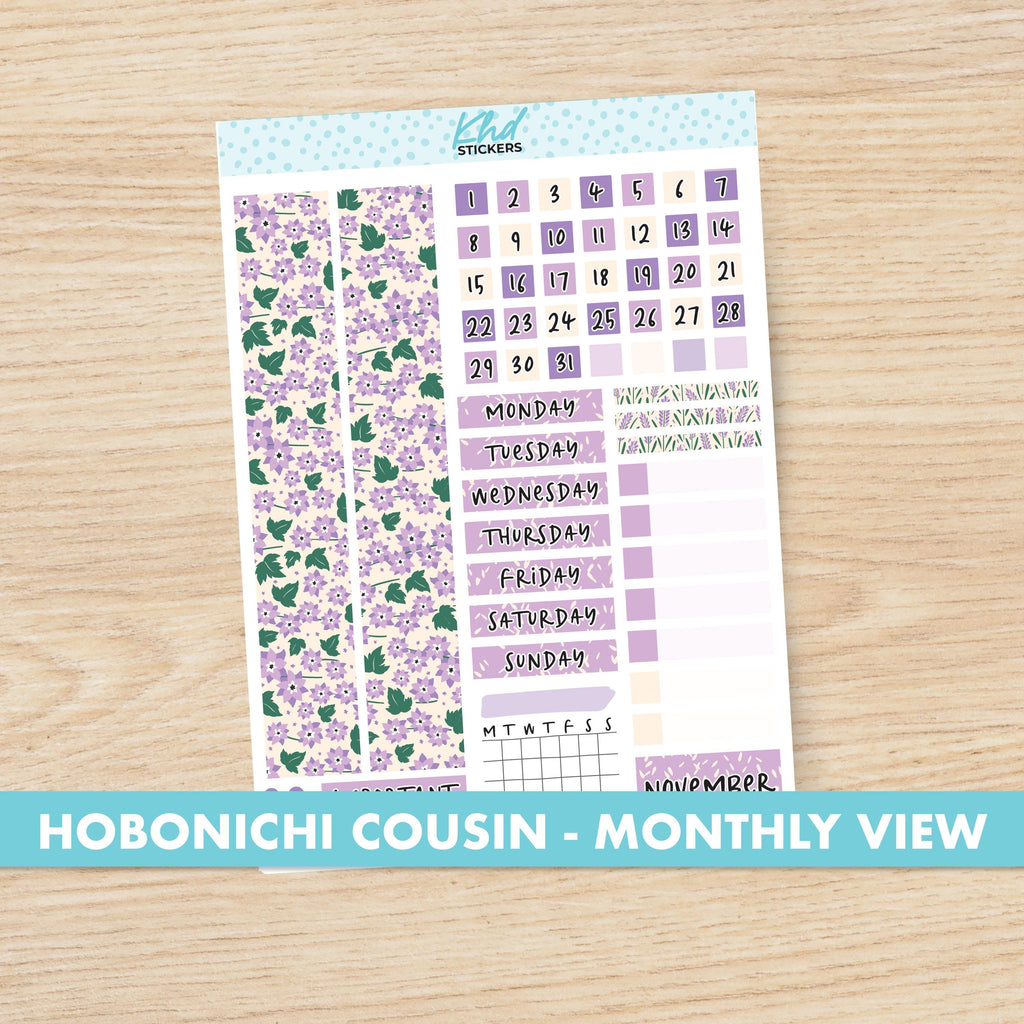 the hobonich cousin - month - by - month planner sticker