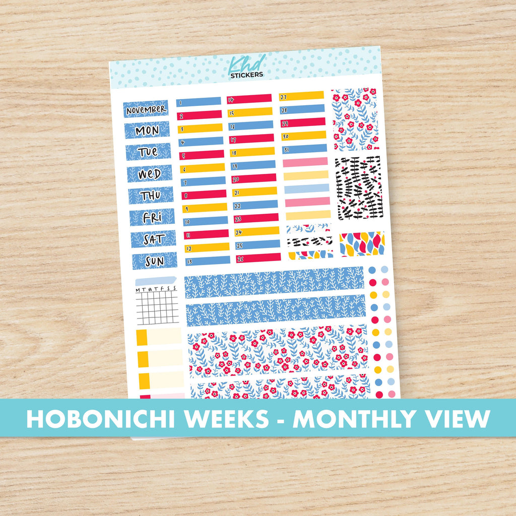 Up North Hobonichi Weeks Monthly View Planner Sticker Kit