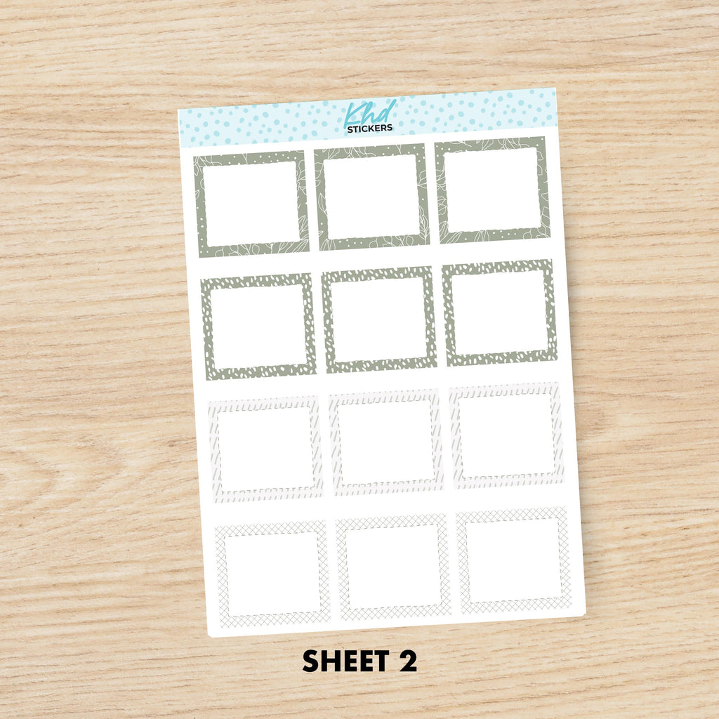 Relaxed Sunday Sticker kit to fit Hobonichi Cousin (A5) planner, Set 47020