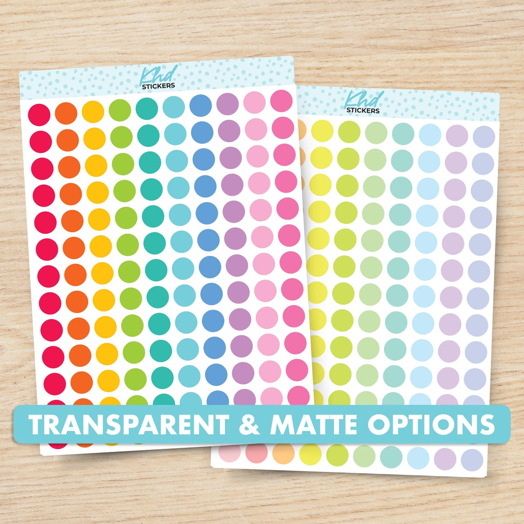 TRANSPARENT Dot Stickers