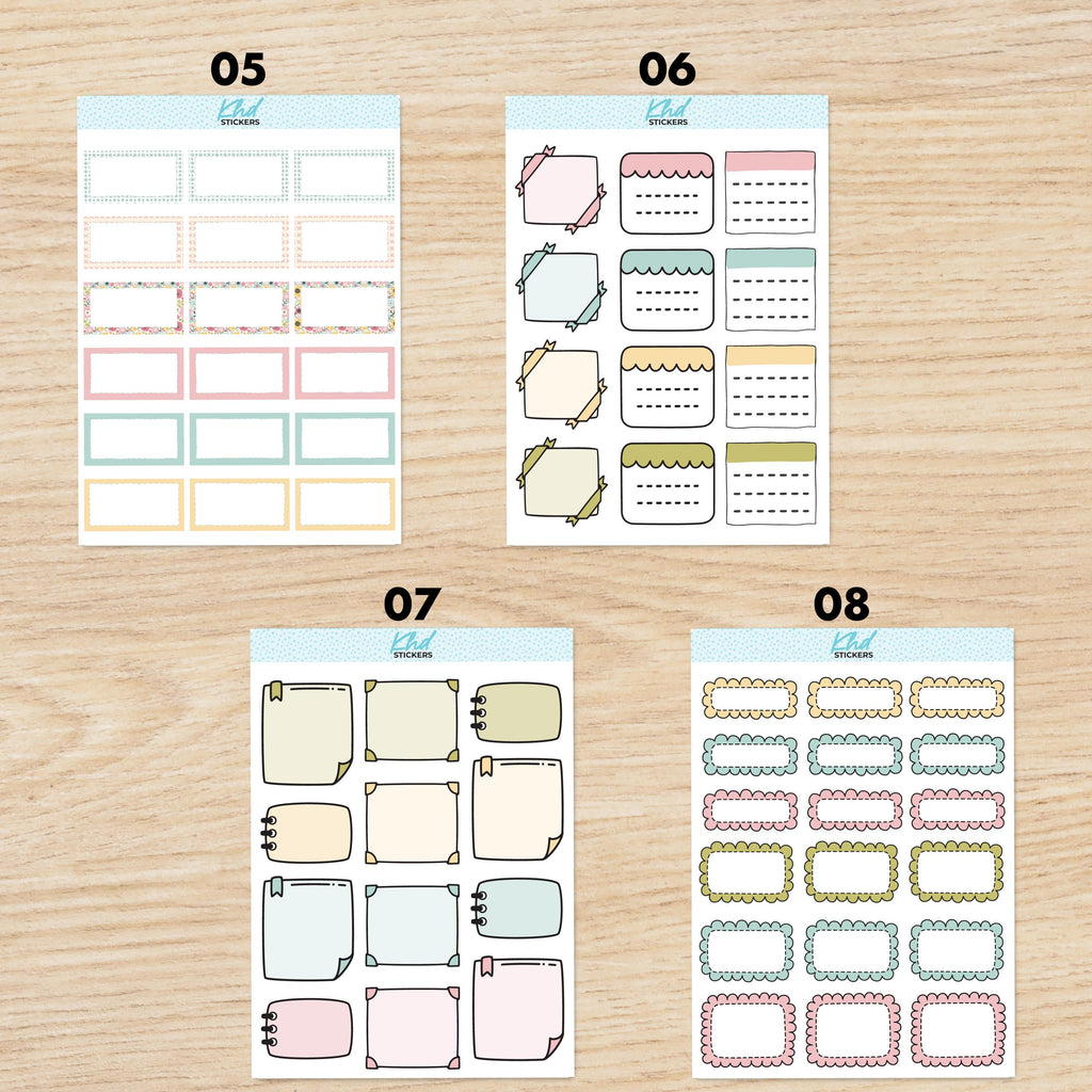 Vertical Pretty Floral Planner Sticker Set