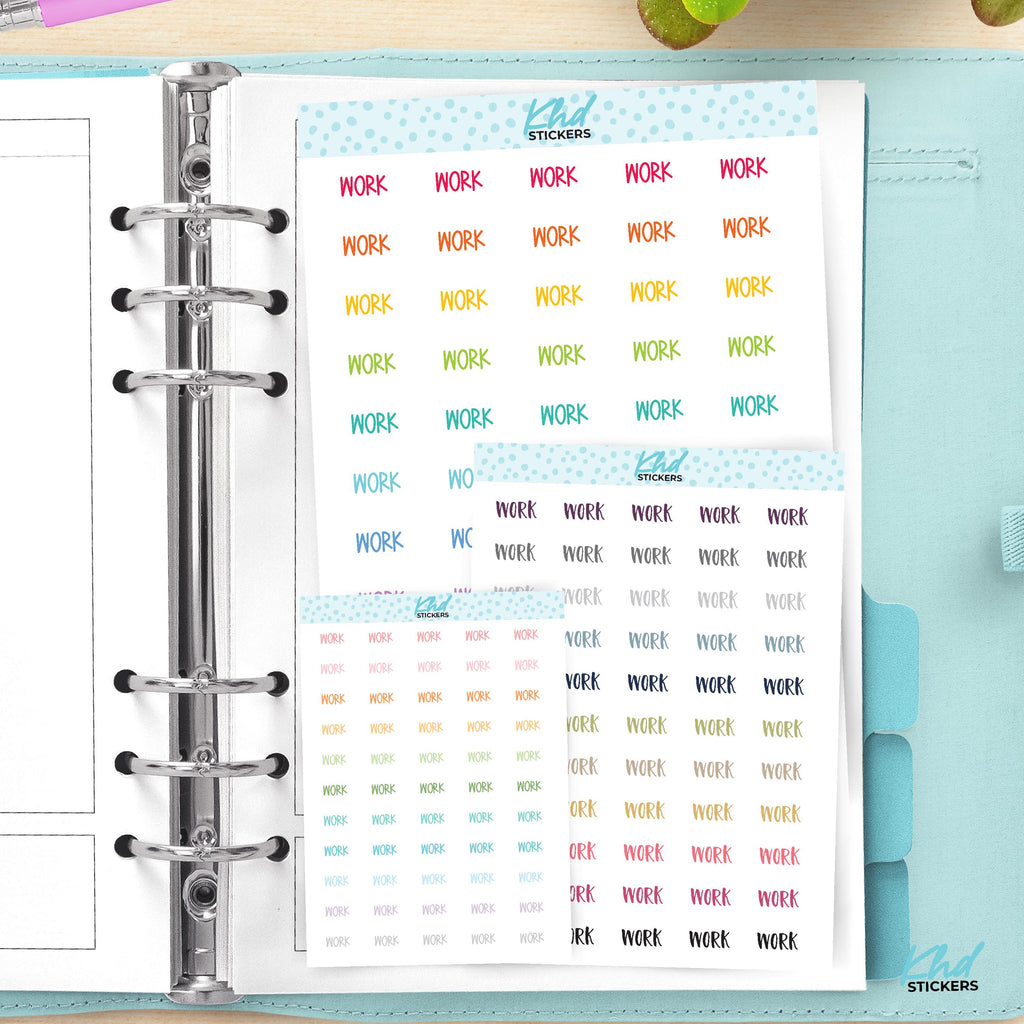 Work Planner Stickers