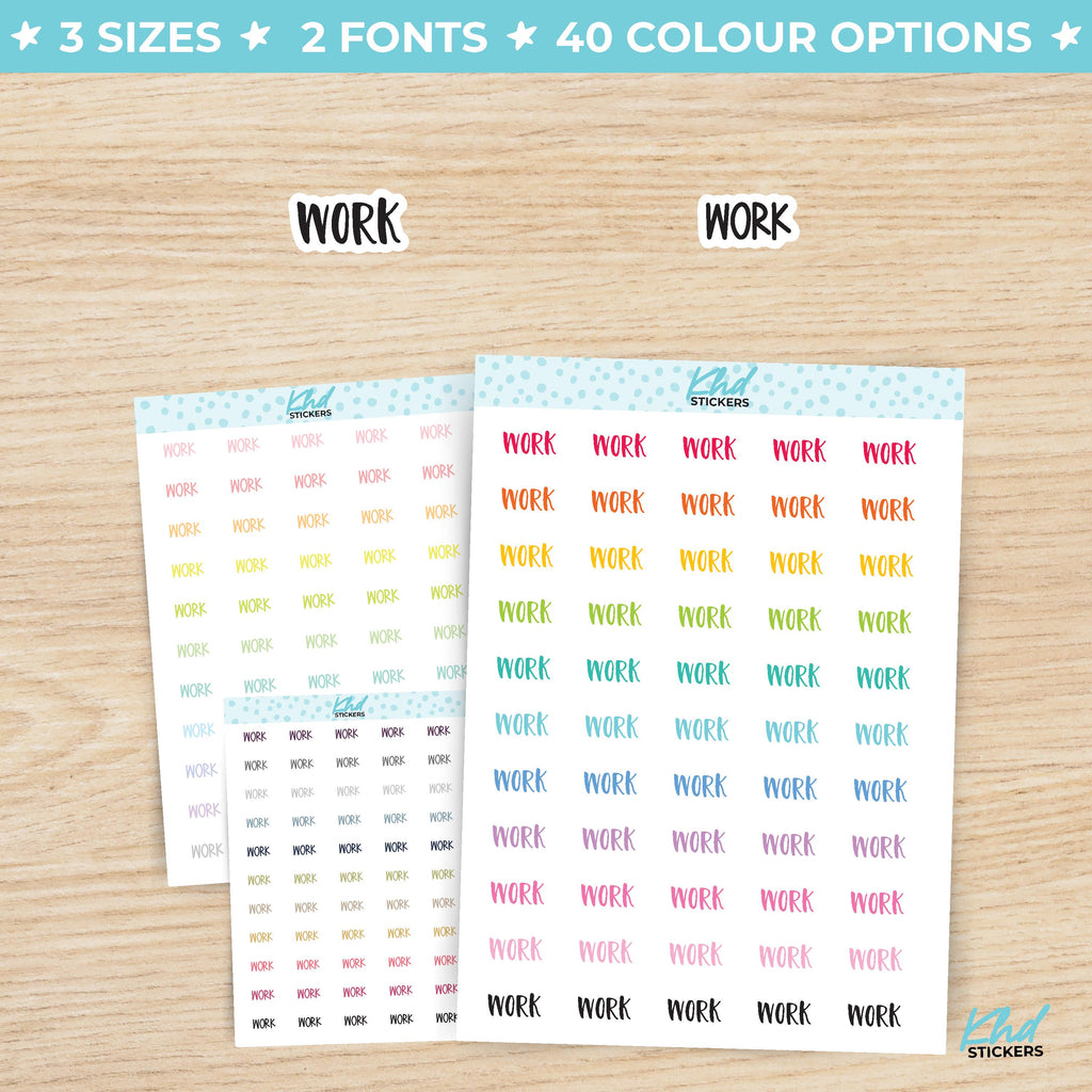 Work Planner Stickers