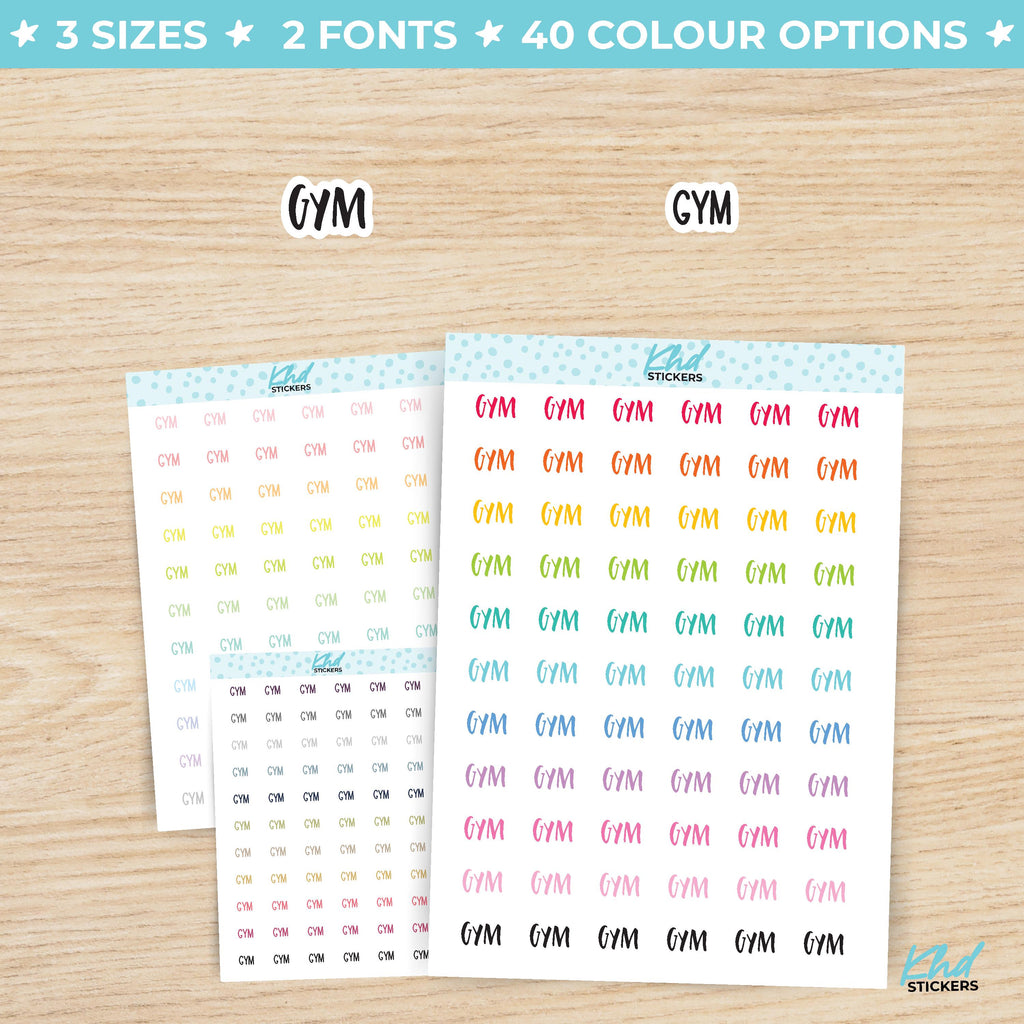 Gym Planner Stickers