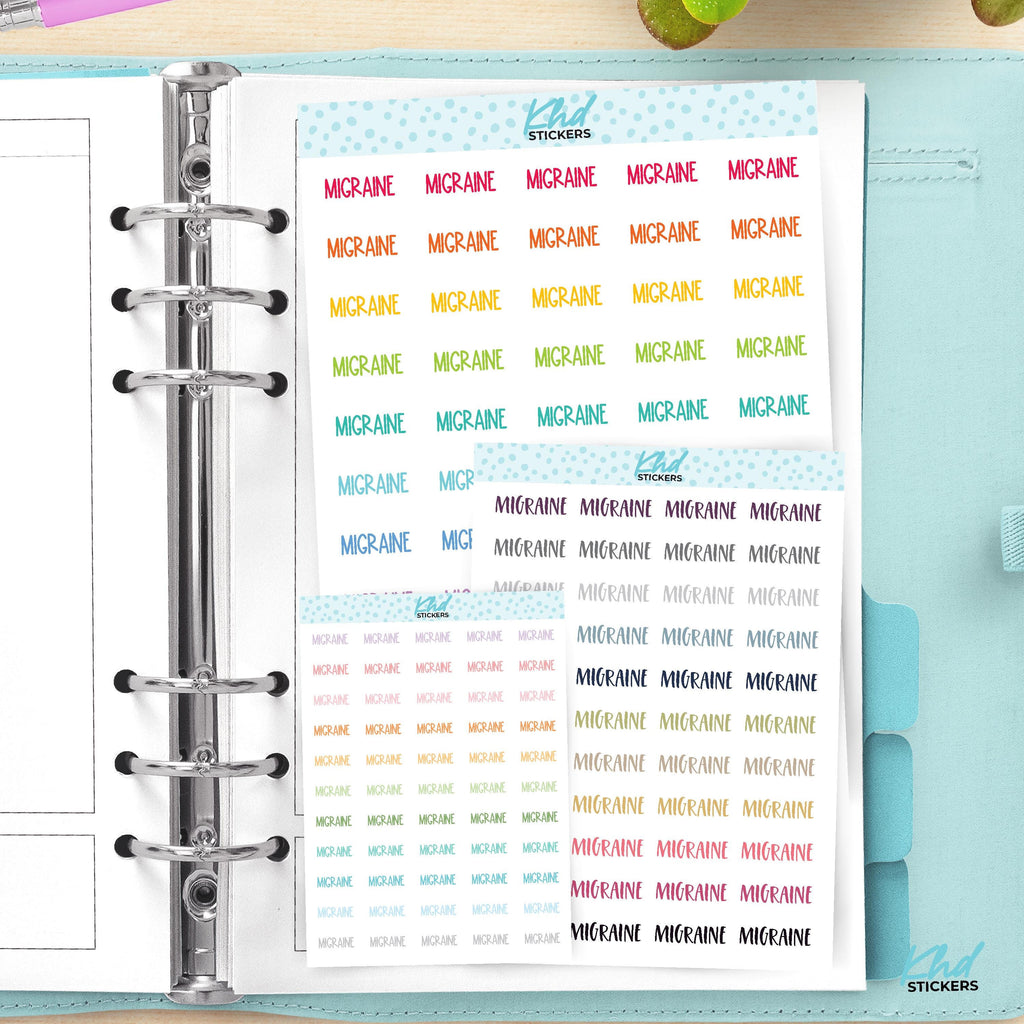 Migraine Planner Stickers