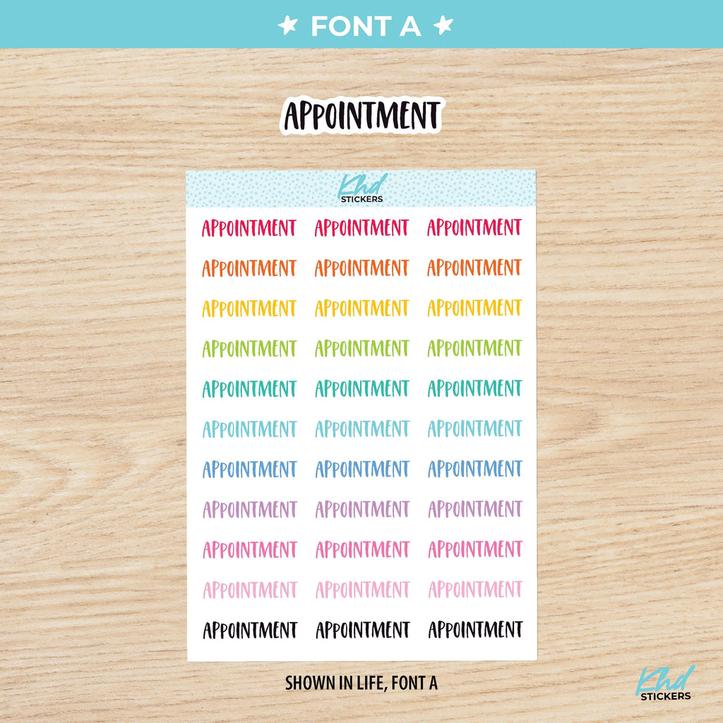 Appointments Planner Stickers