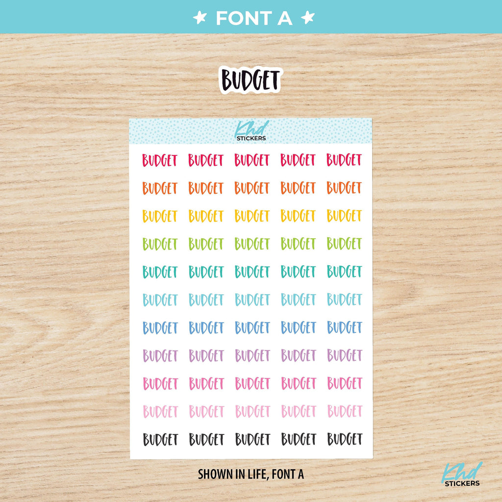 Budget Planner Stickers