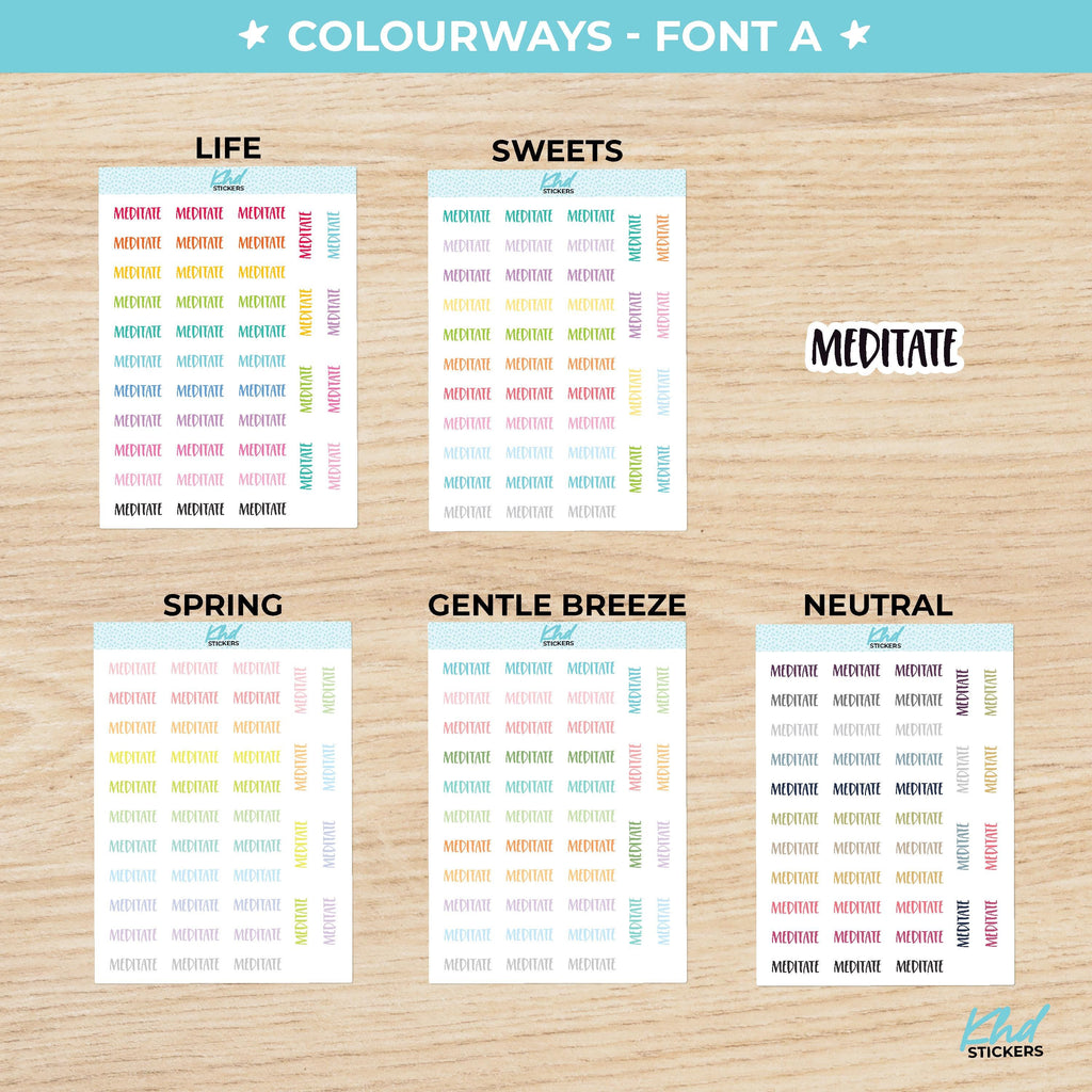 Mediate Planner Stickers