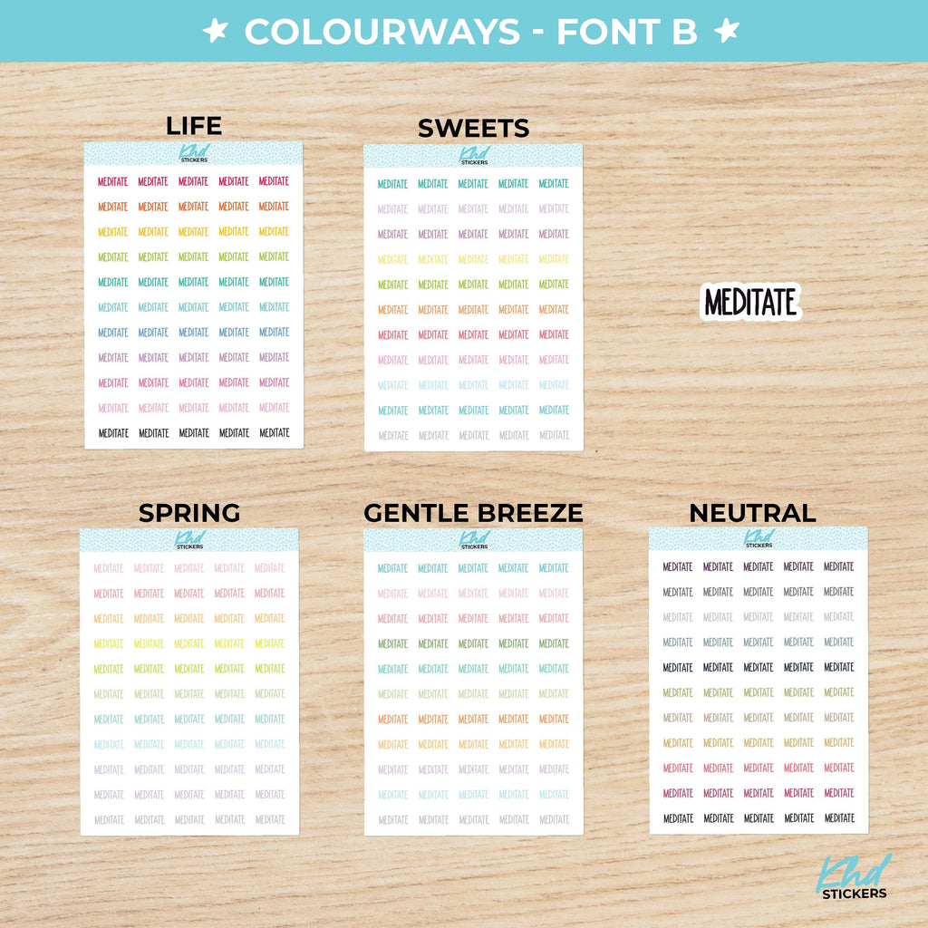 Mediate Planner Stickers