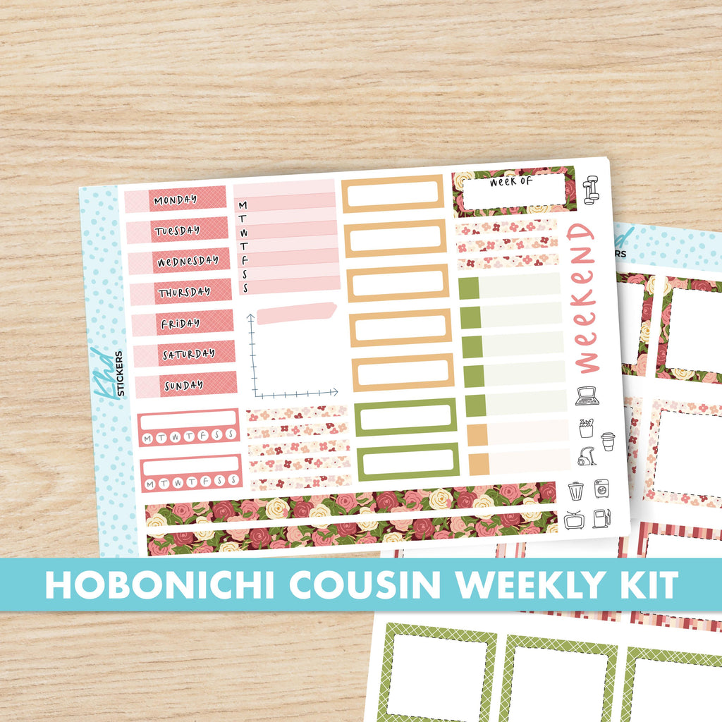 Country Meadow Sticker kit to fit Hobonichi Cousin (A5) planner