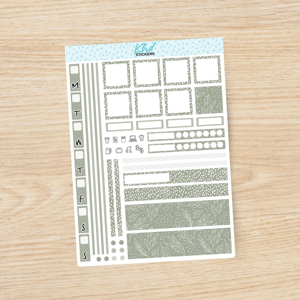 Relaxed Sunday sticker kit to fit Hobonichi Weeks, Set 47020