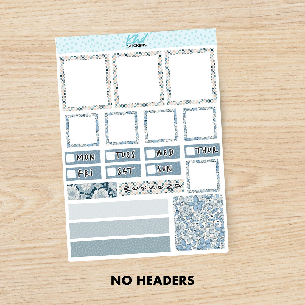 Boho Flower Lime Weekly Planner Sticker Kit, Set 47022