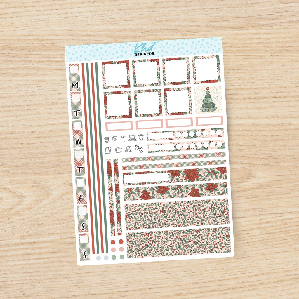 Christmas Love sticker kit to fit Hobonichi Weeks, Set 47025