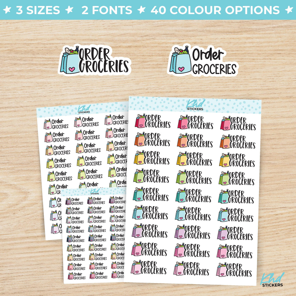 Order Groceries Stickers Small