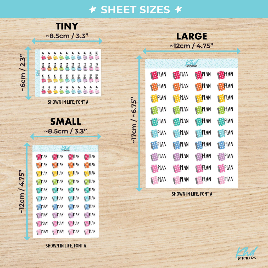 Plan Planner Stickers